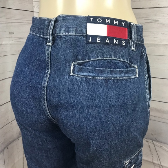 Tommy Hilfiger Denim - Vtg Cargo Tommy Hilfiger High Waist Jeans Sz 7